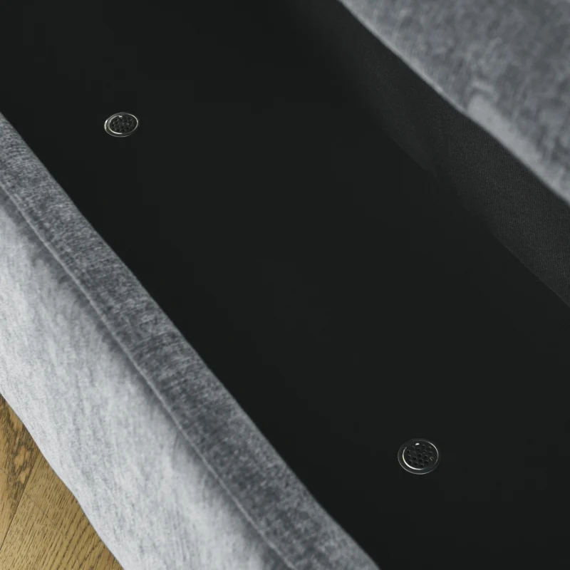 Modern Chenille Upholstered Storage Bench with Large Capacity for Entryway and Living Room - Image 3