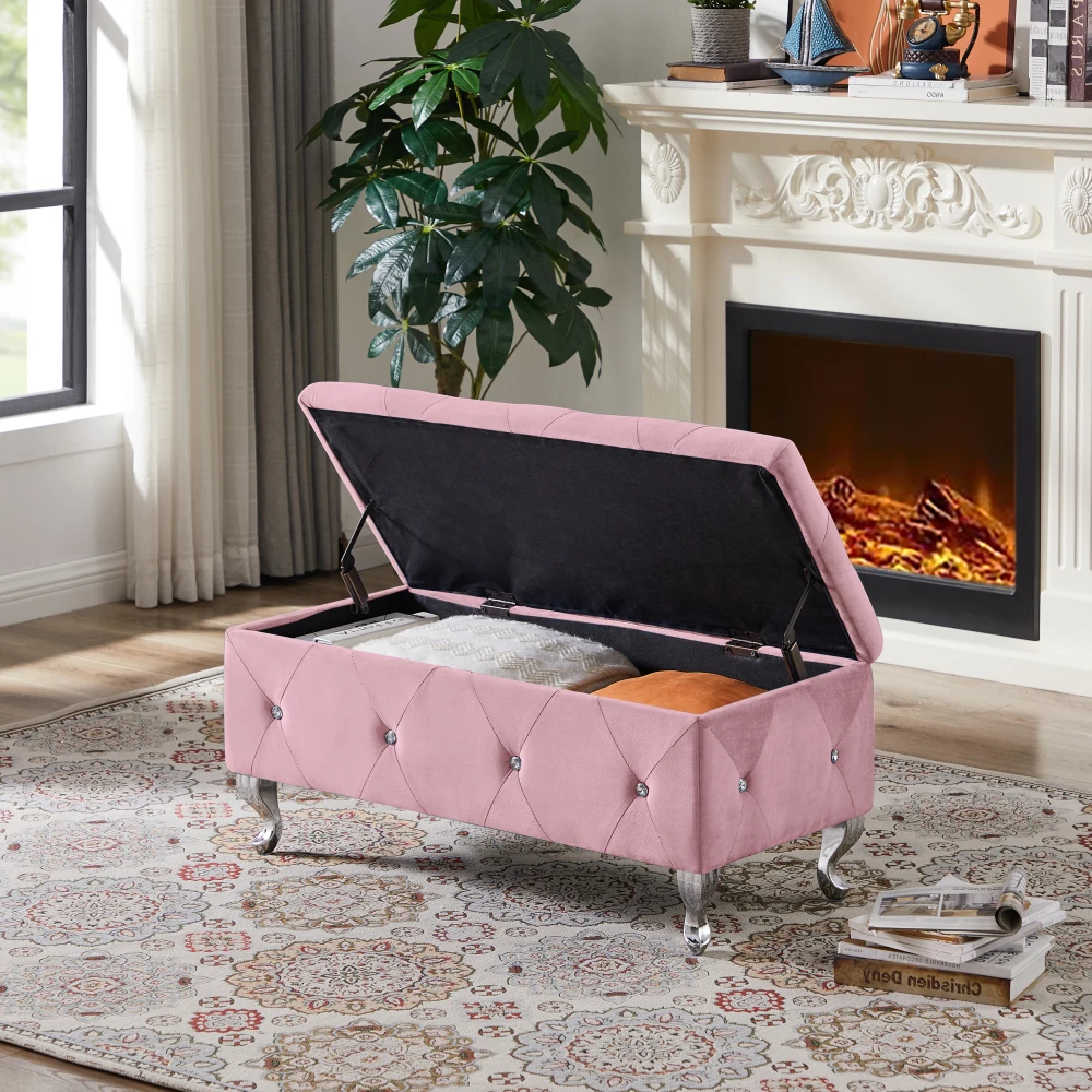 Modern velvet entryway bench with elegant styling for contemporary homes