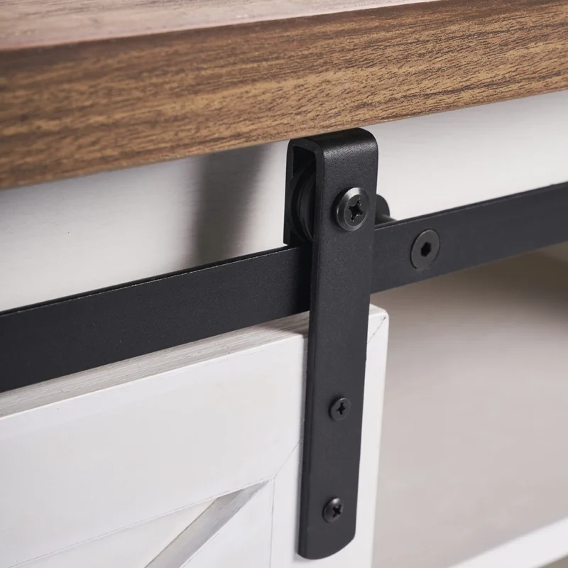 Modern Entryway Bench with Sliding Door Storage and Cushion Seat for Hallway - Image 3