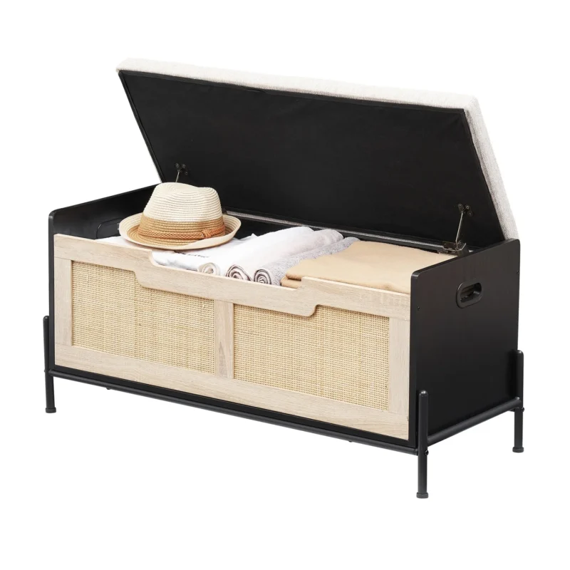 Modern Storage Bench with Hidden Compartment for Entryway and Living Room - Image 8