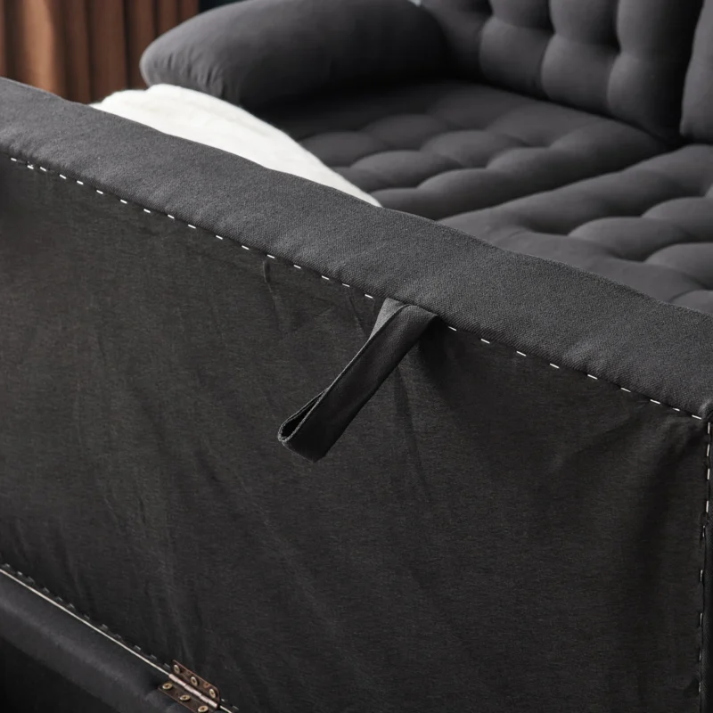 Large Tufted Storage Ottoman Bench with Hidden Storage for Bedroom and Entryway - Image 2