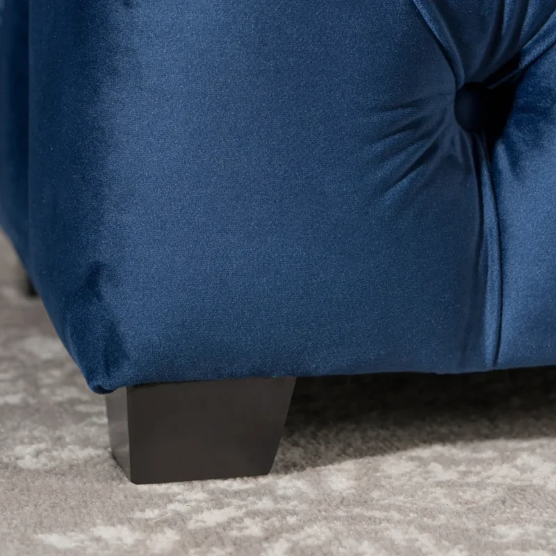 Modern Velvet Storage Ottoman Bench with Button Tufting for Entryway and Living Room - Image 6