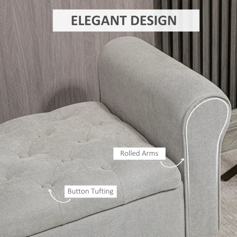 Modern Velvet Storage Ottoman Bench with Button Tufting for Bedroom and Living Room - Image 6