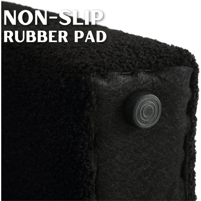 Modern Plush Sherpa Upholstered Ottoman Bench for Bedroom and Living Room - Image 5