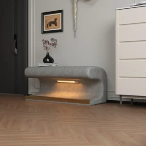 Modern Velvet Storage Ottoman Bench with Padded Seat for Bedroom and Living Room