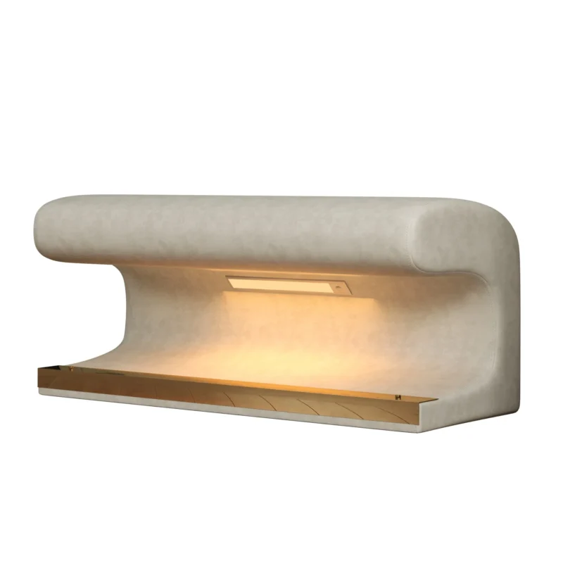 Modern Upholstered Entryway Bench with LED Sensor Light for Bedroom and Living Room - Image 4