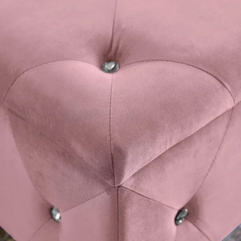 Pink Velvet Flip Top Entryway Bench with Storage for Bedroom and Hallway - Image 5