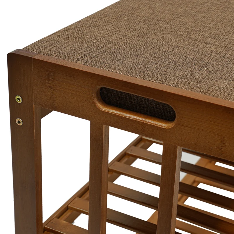 Modern MDF Entryway Bench with 3 Drawers and Shoe Storage for Hallway - Image 3