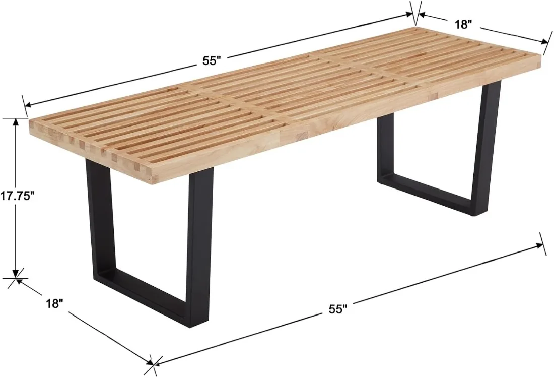 Industrial modern entryway bench with hidden storage compartments