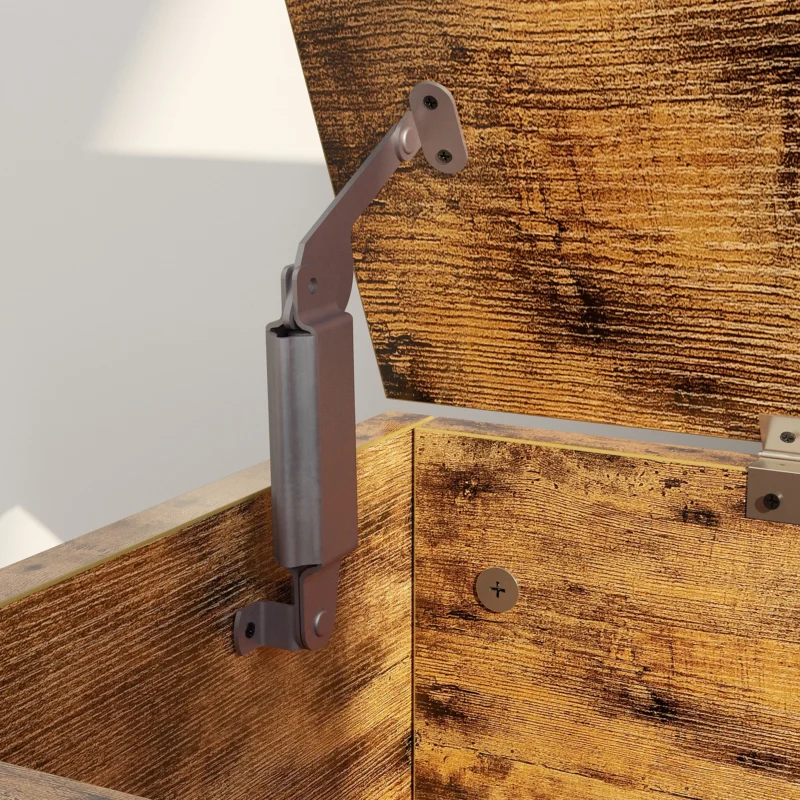 Modern Wooden Entryway Bench with Storage Drawers and Shoe Rack - Image 2