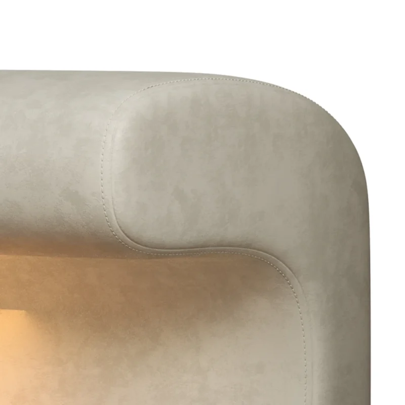 Modern Leather Entryway Bench with LED Sensor Light and Storage - Image 5