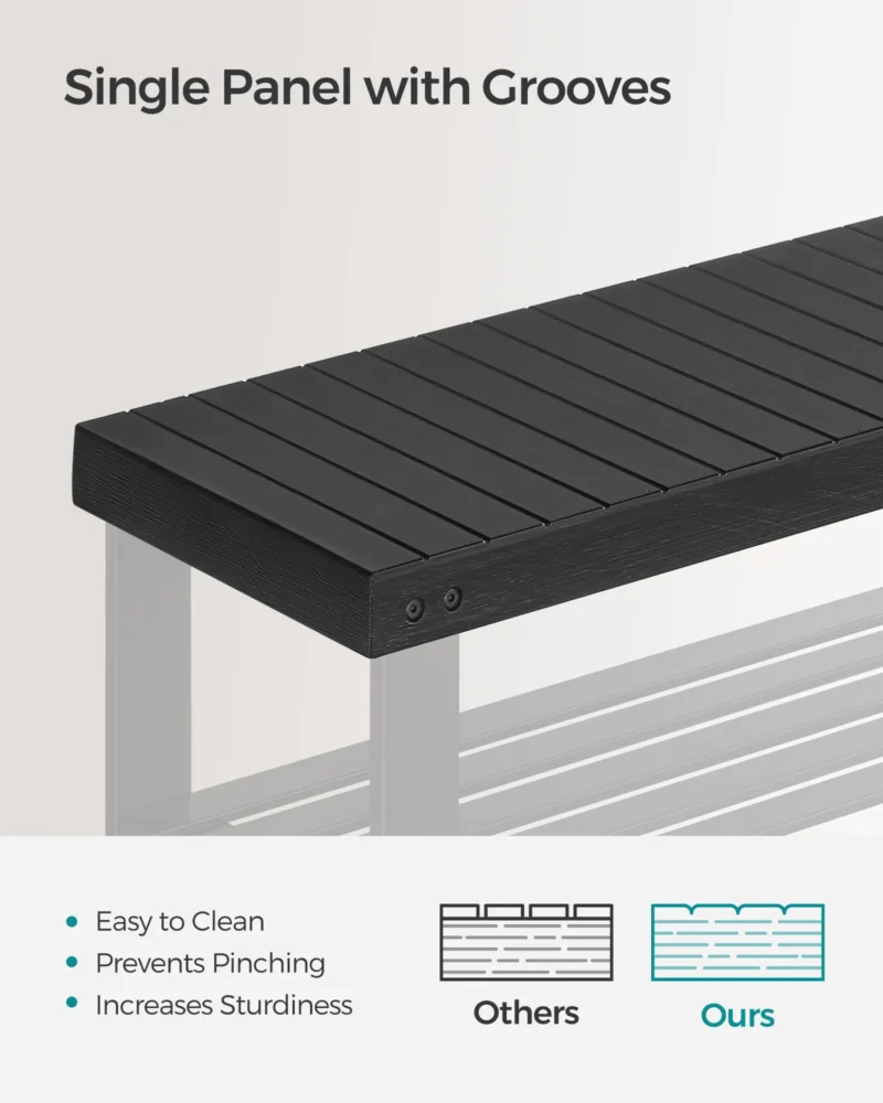 Modern Bamboo 3-Tier Entryway Bench with Shoe Storage for Hallway and Mudroom - Image 4