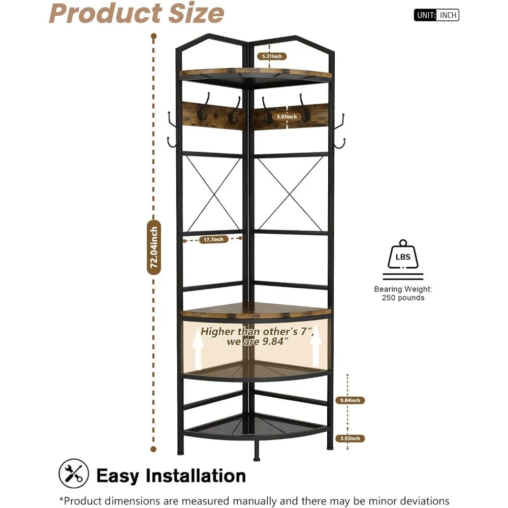 Modern corner hall tree with bench and storage for complete entryway organization