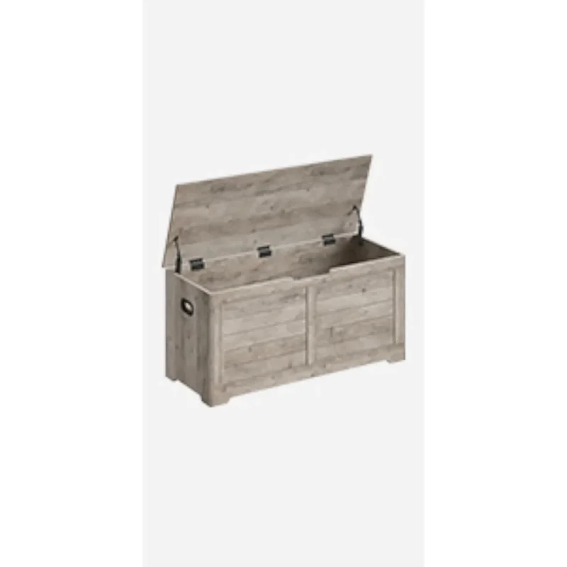 Modern Wooden Storage Bench with Safety Hinges for Entryway and Bedroom - Image 6