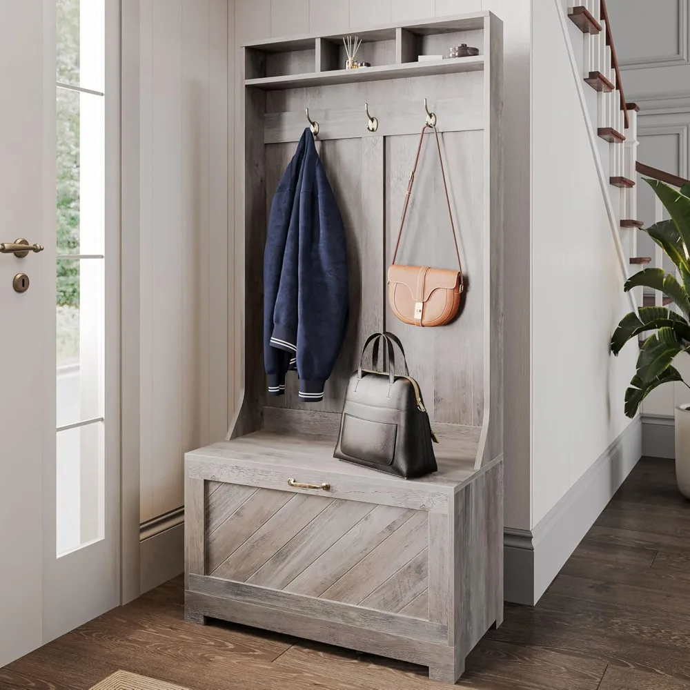 Entryway Coat Rack Bench