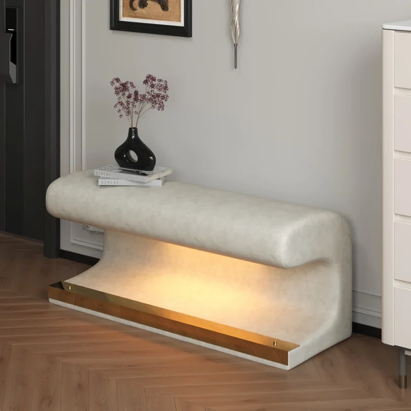 Modern Velvet Storage Ottoman Bench with Padded Seat for Bedroom and Living Room - Image 5